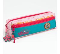 Diddl Astuccio scolastico, rosa Diddlina, doppio scomparto, astuccio per matite con doppia cerniera, motivo floreale, 23 x 7,5 x 7 cm