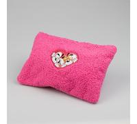DIDDL - Custodia in peluche Diddl - 23,5 x 16,5 cm - Pochette rosa in morbido peluche - Logo a cuore con personaggi sul davanti - 1 pratica tasca con cerniera - Ideale per riporre oggetti
