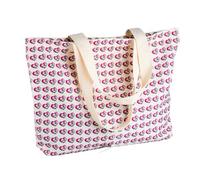 Diddl - Totebag Magic Pattern, Borsa in Lino e Cotone, Borsa con Cuore, Cerniera Idea Regalo Fan Nostalgico degli Anni 90