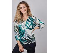DIDI Loose V-tee Free 3/4 Sleeves Alfalfa Green With Palm Springs Taglia: 34 | Outlet | Donna | Verde