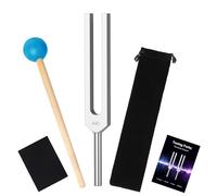 DiDiBirDi Diapason 440 Hz in lega di alluminio con martello in silicone e sacchetto di stoccaggio - Per yoga, chakra e meditazione