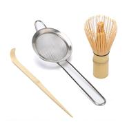 DiDiBirDi Set di fruste Matcha,Frusta in bambù Matcha (Chasen),Paletta tradizionale (Chashaku),Setaccio in acciaio inox,Strumenti da tè giapponesi per cerimonia