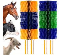 DiDiBirDi Spazzola per graffi per bestiame, 2 spazzole per bestiame, spazzole per la toelettatura, allevia il prurito sul retro del bestiame Forniture per cavallo, capra, mucca, pecora, maiale. ect