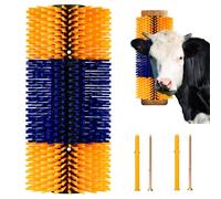 DiDiBirDi Spazzola tiragraffi per bestiame, 1 pezzo, tiragraffi per cavallo, allevia il prurito e pulisce, set di spazzole per massaggio, graffi per bestiame, bovini semicircolari, pecore