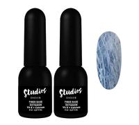 Didier Lab - Premium Base e Top Coat Semipermanente - Kit Semipermanente Unghie - Gel UV LED - Smalti Semipermanenti per Unghie - Octagon Fiber Base Semipermanente Unghie - Super Shiny Top Coat Gel