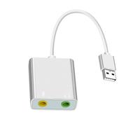 DIDILLX Adattatore audio USB, scheda audio esterna per PC e laptop, adattatore per microfoni USB a 3,5 mm per altoparlante cuffie