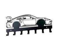DIDILLX Stili industriali Supporto per auto in metallo Supporto da parete con estetica moderna Multifunzionale Anelli portachiavi per decorazioni domestiche Supporto industriale
