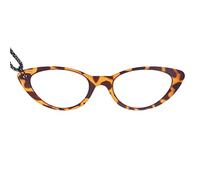 DIDINSKY Occhiali da lettura o lente d'ingrandimento. Aumenta il ciondolo con la catena. Binocolo senza basette per uomini e donne. Havana Brown +2.0 - MOCO BUTTERFLY