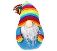 Didiseaon 1 Pz Bambola del cappello arcobaleno piccolo arcobaleno gnomi Carino arredamento casa di peluche bambola senza volto stoffa per bambole bambola nana Blue