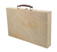 Didiseaon 1 Scatola Contenitore Vuoto di pigmenti in Legno portapennelli portaspazzole Contenitori Contenitore di stoccaggio Accessorio per L'Arte del Disegno Cassetta da Disegno in Legno
