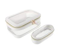 Didiseaon 1 Set Borsa Trasparente Viaggio Organizer Cosmetico con Pochette Rimovibile per Toiletries per Spostamenti e Routine