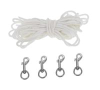 Didiseaon 1 set Corde per con Ganci Rotanti Piedi Nylon per Sostituzione e per e Stendere Bucato All