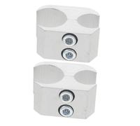 Didiseaon 1 Set Fibbia Per Fascetta Stringitubo Morsetto Porta Per Deambulatore Accessorio Per Sedia A Rotelle Parti Della Sedia A Rotelle Lega Di Alluminio Silver 2 Pz