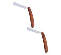 Didiseaon 1 Set Rasoio Eyebrow Razor Rasiera Tonsor Beard Trimmer Tagliacapelli Strumento Da Barba Lamette Da Barba Per Uomo Strumento Per Tagliare La Barba Taglia Barba Di Legno Brown 2 Pz