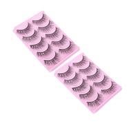 Didiseaon 10 Paia Ciglia finte Decorazioni per ciglia falso occhiali da sole quay per donna duo ciglia singole a grappolo ciglia decorative estensione delle ciglia fibra artificiale Black