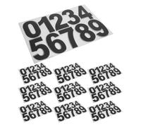 Didiseaon 10 Pezzi Adesivi Numerici per Cassetta Postale Impermeabili e Autoadesivi in Vinile Nero, Numeri Riflettenti per Cassette Postali e Bidoni, Uso Versatile Outdoor