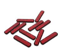 Didiseaon 10 Pezzi Adesivi Riflettenti per Bicicletta e Moto in Plastica Rossa Installazione Facile per Migliorare la visibilità Notturna e Sicurezza su Strada