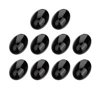 Didiseaon 10 Pezzi Cabochon in Pietra Nera Ovale Base Piatta per Creazione di Accessori Fai da Te Decorativi per Lavori Manuali e Manufatti