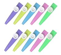 Didiseaon 10 pezzi Kazoos Colorati in Plastica per Adulti Strumenti Musicali Leggeri e Portatili per Giochi di Gruppo Facili da Suonare per Feste e Attività Familiari Colore Colore Casuale