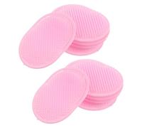 Didiseaon 10 Pezzi Spazzola per Chioma Rosa Ovale in Plastica Morbida Massaggiatore per Cuoio Capelluto, Esfoliante e Portatile per Uso Domestico e All'aperto