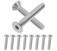 Didiseaon 10 pezzi Viti Mobili in Acciaio Inox Testa Piatta Filettatura Fine Completa per Fissaggi Sicuri di Mobili e Installazione Liscia senza Sporgenze