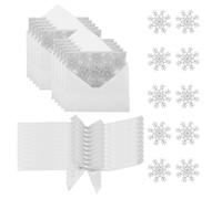 Didiseaon 10 set Biglietti Invito Matrimonio Invernale con Buste Argento di Design Laser Fiocco di Neve con Glitter per Nozze Compleanni e Shower
