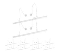 Didiseaon 10 Set Supporto Asta Portabandiera Orizzontale, Barra Banner 50cm con Catena 28cm, Ferro e Pvc, Ganci e Pad Adesivi, per Bandiere e Poster, per Negozi e Gallerie