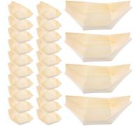 Didiseaon 100 Pezzi Barchetta Forma a Imbarcazione Monouso per Sushi e Snack in Legno Materiale Sicuro per Alimenti, per Feste e Matrimoni
