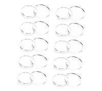 Didiseaon 100 pezzi Custodie Trasparenti per Monete Capsule in Plastica per Collezionisti Organizer Protettivi Resistenti e Compatti per Conservazione Monete e Medaglie