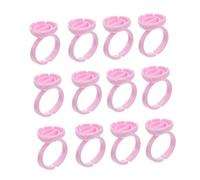Didiseaon 100pezzi Pigment Ring Cup Per Estensioni Tattoo Per Microblading Regolabili Rosa Strumenti Per e Domestico