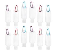 Didiseaon 10pezzi Flacone Per Lozione Riutilizzabile Con Clip Gancio Flaconi Da Viaggio Ricaricabili Tenuta Stagna Di Contenitori Per Liquidi Da Viaggio Per Shampoo Lozione e Crema Solare