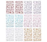 Didiseaon 12 Adesivi Glitterati con Gemme, Strass Adesivi per Il Trucco del | Mini adesivi gioiello, facili da applicare e rimuovere per scrapbooking, lavori creativi, custodie per cellulari, non