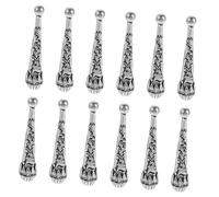 Didiseaon 12 Pezzi Bolo Tie Accessori in Metallo con Intagli Vintage Terminali Lunghi per Creazioni Fai da Te Suggerimenti Decorativi con Motivi Riccioli Ricambi per Cravatte e Gioielli