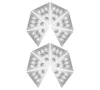 Didiseaon 12 Pezzi Clip di Montaggio per Pannelli Acustici, Impaler da Superficie per Pannelli Fonoassorbenti, Base Triangolare in Acciaio al Carbonio, Argento, per Pareti e Studi, Sale