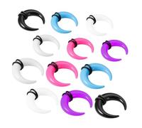 Didiseaon 12 pezzi Septum Pincher U-shape in Acrilico per Cartilagine Bianco Rosa Piercing Naso e Orecchio Unisex