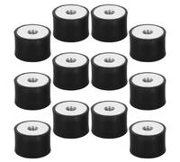 Didiseaon 12 Pezzi Supporti Antivibranti in Gomma Doppia Filettatura Isolatori Cilindrici per Compressori Motori Generatori Ammortizzatori Antivibrazione Resistenti per Macchinari