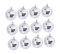 Didiseaon 12pezzi Palla Riflettente Sospesa Specchio in Vetro per Festa Discoteca Matrimonio Pub Faretto Leggera e Portatile