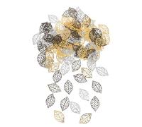 Didiseaon 150 Pezzi Charms Foglia Albero in Lega di Zinco Leggeri e Hollow Pendenti Te per Creazione Gioielli Collane Bracciali Orecchini e Accessori per Capelli Oro Bianco K Bronzo Antico