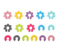 Didiseaon 16 Pezzi Segnabicchieri in Silicone a Forma di Fiore per Bicchieri di Vino Isolamento Termico, Identificatore Riutilizzabile per Cannucce e Bottiglie in Vita Quotidiana