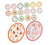 Didiseaon 18 Pollici stoviglie da casa delle bambole decorazione piatti mini roba da cucina vassoio della casa delle bambole