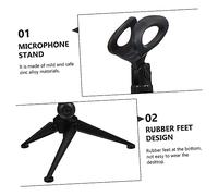 Didiseaon 1pezzi Sostegno Per Microfono in Metallo Treppiede Per Microfono Rack Per Regolabile Adatto Per Riunioni Discorsi e Altre Situazioni