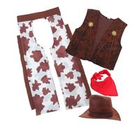 Didiseaon 1set Costume Per Accessori Gilet Cappello e Bandana Per Halloween e Western Set Per Ruolo e Compleanni