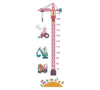 Didiseaon 2 Adesivi Murali Cameretta Torre Gru Cartoon con Misuratore Altezza Decorazione Facile Applicare e Rimuovere per Camera e