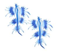 Didiseaon 2 Mini Ocean Animal Toys Realistic Soft Plastic Sea Slug Figures For Desktop Decoration And Stem Learning