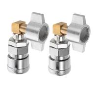 Didiseaon 2 Pezzi Accoppiatore Rapido con Gomito Valvola Scarico per Compressore Accessorio per Pulizia Camion e Manutenzione Industriale Montaggio Veloce Resistente Argento