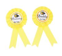 Didiseaon 2 Pezzi Badge Pin Gender Reveal Spilla Decorativa per Shower Accessorio Unisex Portafortuna per Festa di Annuncio Sesso Ragazzo Ragazza Mom e Dad Brooches Colorati