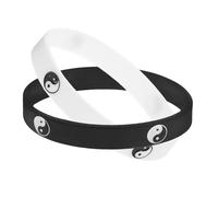 Didiseaon 2 pezzi Braccialetti in Silicone Uomo Donna Bracciale Gomma con Design Tai Chi Accessorio Moda Minimalista Nero Bianco 2 pezzi Taglia unica - SZ1017+SZ1018