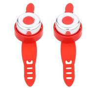Didiseaon 2 Pezzi Campanello per Bicicletta e Scooter in Plastica Rimovibile Suono Forte, Accessorio e Ragazze, per Skateboard e Monopattini Rossi