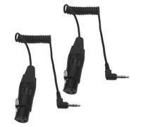 Didiseaon 2 pezzi Cavo per microfono TRS a molla da 3,5 mm ad angolo retto, | Adattatore per microfono affidabile, collega dispositivi AUX, adatto per patch audio, mixer, podcasting, migliora la