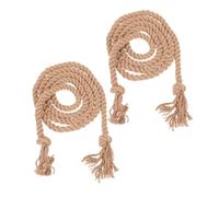 Didiseaon 2 pezzi Cintura in Juta Intrecciata Corda da Vita Lunga in Cotone con Nappe Cintura Stile Medievale Decorativa Corda e Versatile per Abbigliamento
